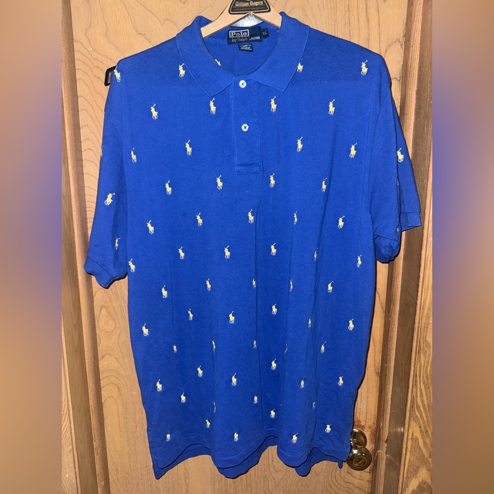 Polo Ralph Lauren Blue Embroidered Polo Shirt